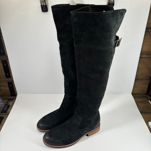 Kork-Ease Shoes - Kork-Ease Addison Women's US 9M Black Distressed Suede Over-The-Knee Riding Boot